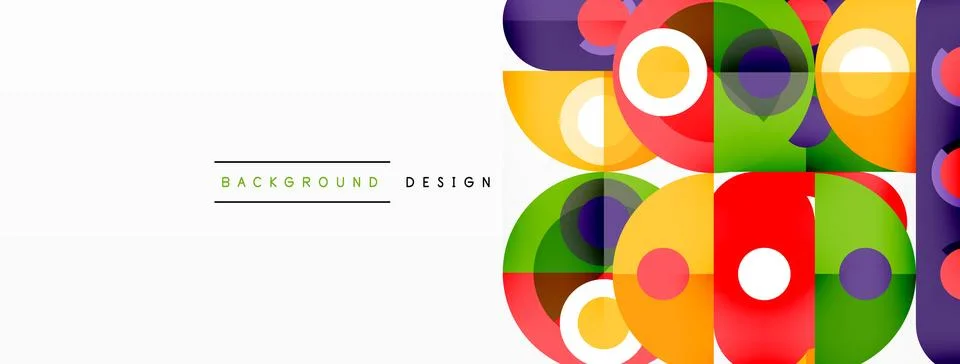 Simple circles and round elements pattern. Minimalist design geometric landing イラスト素材
