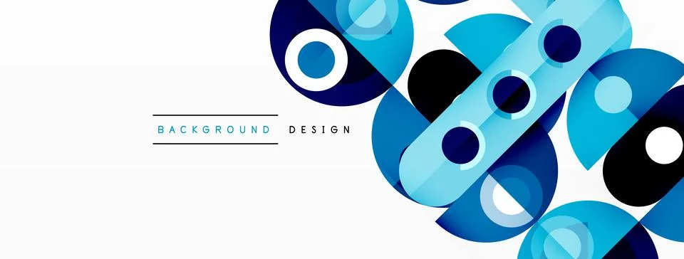 Simple circles and round elements pattern. Minimalist design geometric landing イラスト素材