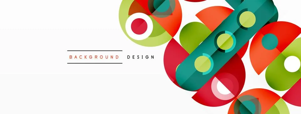 Simple circles and round elements pattern. Minimalist design geometric landing イラスト素材
