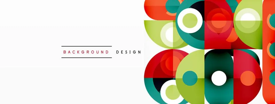 Simple circles and round elements pattern. Minimalist design geometric landing イラスト素材