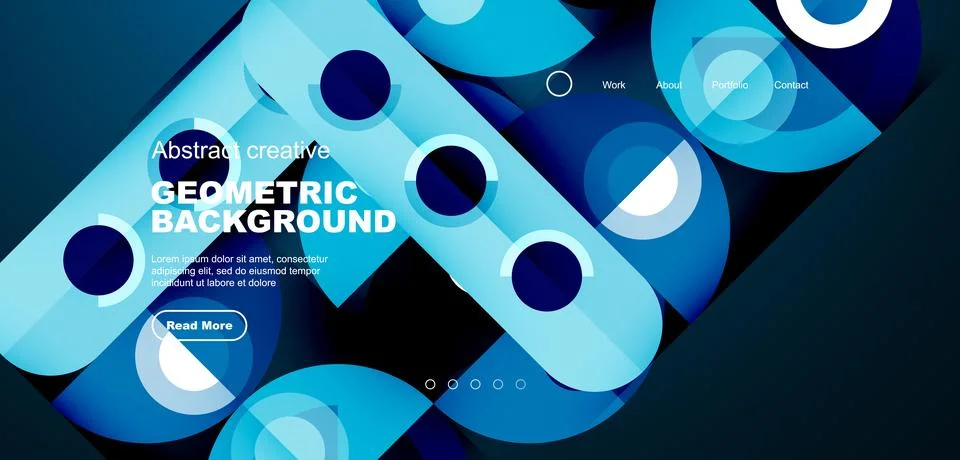 Simple circles and round elements pattern. Minimalist design geometric landing 스톡 일러스트