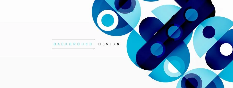 Simple circles and round elements pattern. Minimalist design geometric landing 스톡 일러스트