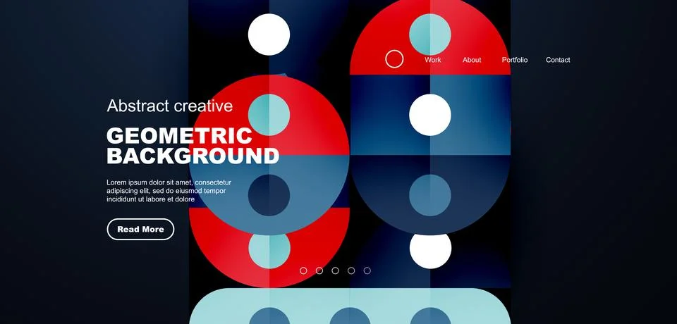 Simple circles and round elements pattern. Minimalist design geometric landing 스톡 일러스트