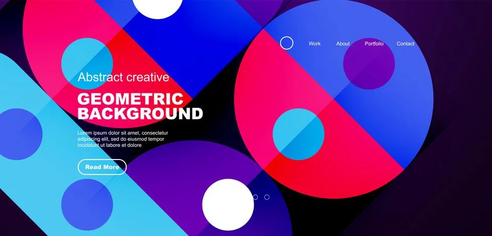 Simple circles and round elements pattern. Minimalist design geometric landing 스톡 일러스트