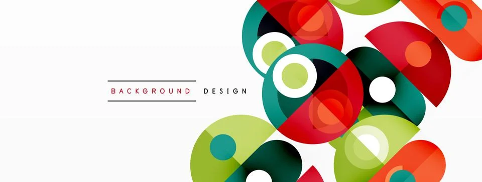 Simple circles and round elements pattern. Minimalist design geometric landing イラスト素材