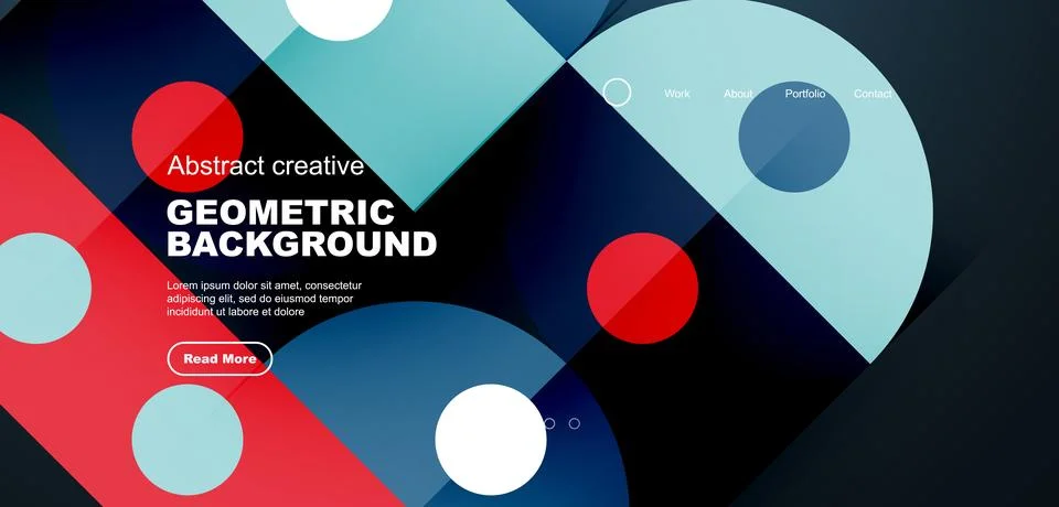 Simple circles and round elements pattern. Minimalist design geometric landing 스톡 일러스트
