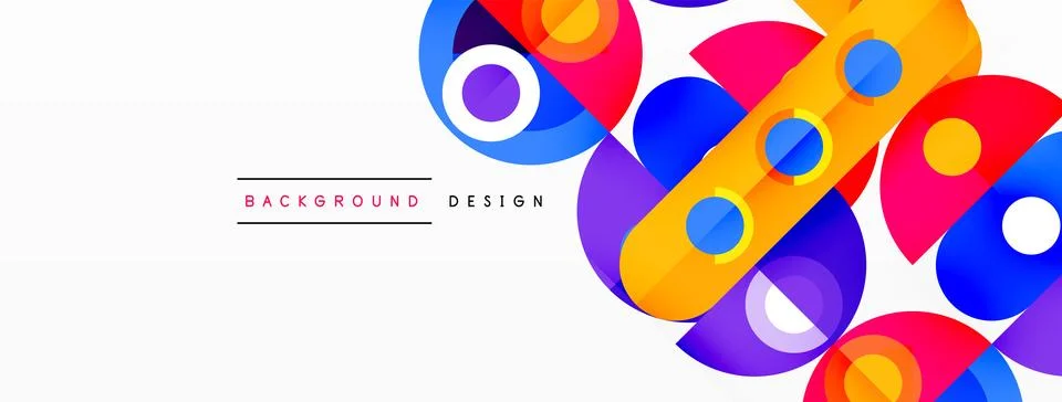 Simple circles and round elements pattern. Minimalist design geometric landing イラスト素材