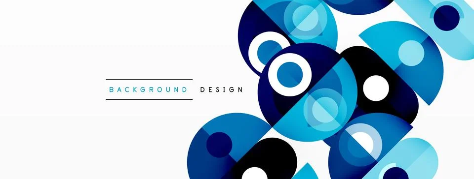 Simple circles and round elements pattern. Minimalist design geometric landing イラスト素材