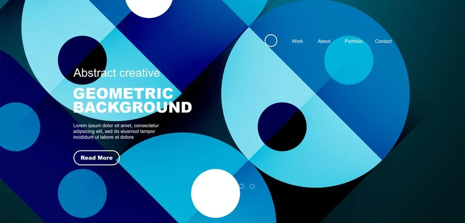 Simple circles and round elements pattern. Minimalist design geometric landing 스톡 일러스트