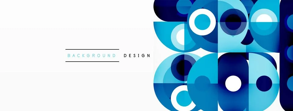 Simple circles and round elements pattern. Minimalist design geometric landing 스톡 일러스트