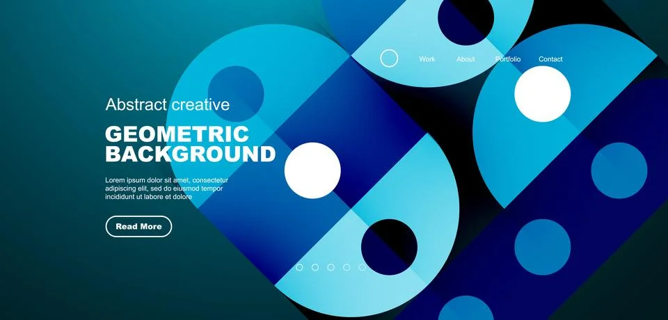Simple circles and round elements pattern. Minimalist design geometric landing 스톡 일러스트