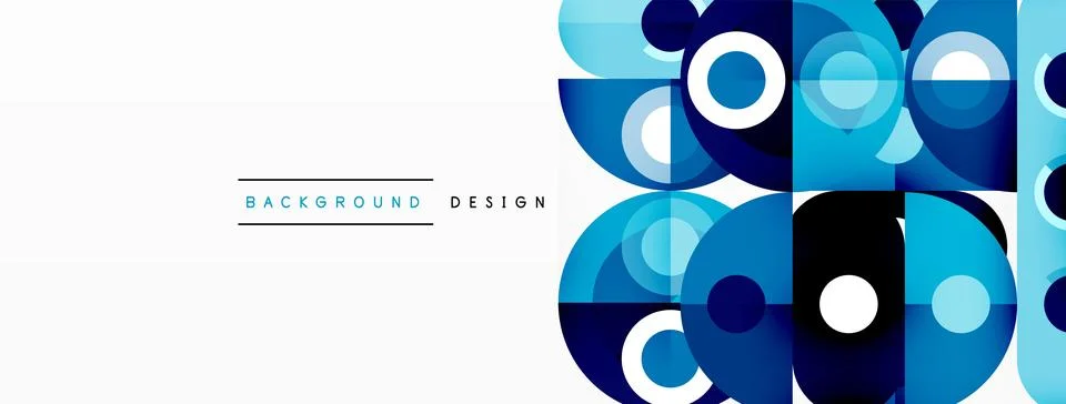 Simple circles and round elements pattern. Minimalist design geometric landing イラスト素材