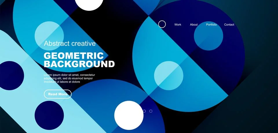 Simple circles and round elements pattern. Minimalist design geometric landing イラスト素材