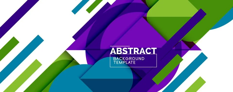 Simple circles and triangles abstract background. Vector illustration for covers Illustrazione stock