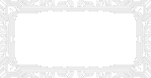 Simple circuit board pattern with blank space Stock Illustration