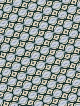 Simple circular stroke repeat outline tile texture in tan khaki, sage brush.. Stock Illustration