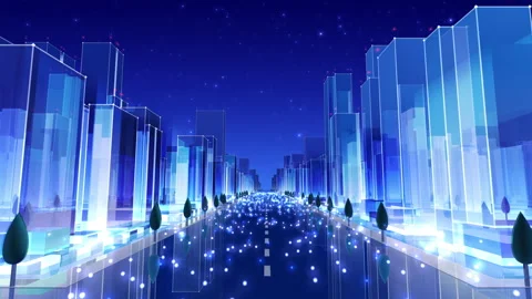 Simple City 20 Night Ac3 Video stock 136569059