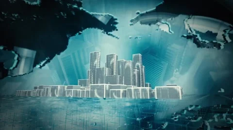 Simple city animation. Stock Footage 66295665