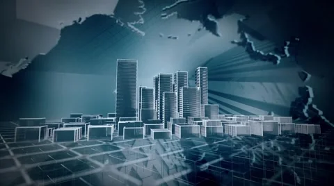 Simple city animation. Stock Footage 66295667