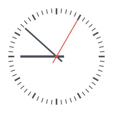 Simple classic clock Stock Illustration