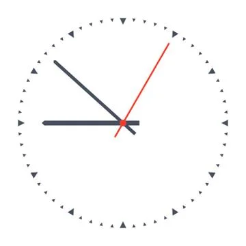 Simple classic clock Stock Illustration