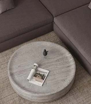 Simple classic minimalism close up interior livingroom with gray stone coffee 스톡 일러스트