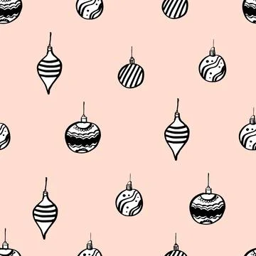 Simple classic xmas seamless pattern set for wrapping paper Stock Illustration