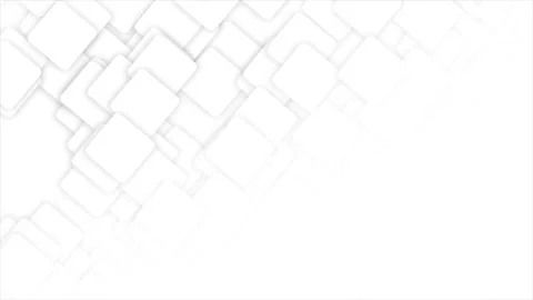 Simple classy moving white squares half gradient minimal white background Video stock 273203267