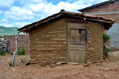 Simple clay house 스톡 사진