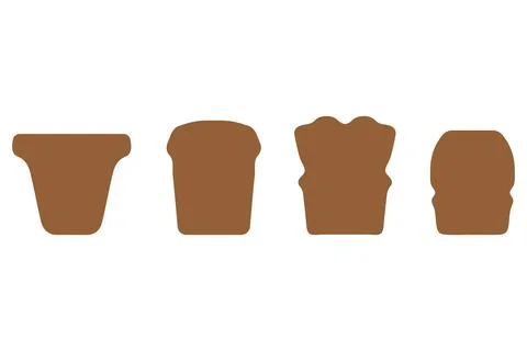 Simple clay pot design set Stock Illustration