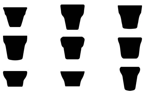 Simple Clay pot icon set Stock Illustration