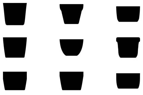 Simple Clay pot icon set Stock Illustration