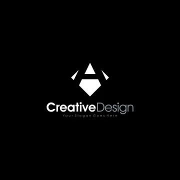 Simple, clean and elegant logo with infinity sign Letter A Logo Creative Desi Stock Illustration