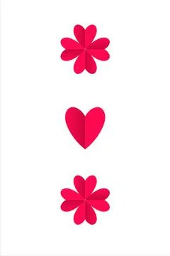 Simple clean card with hearts Stock Illustration