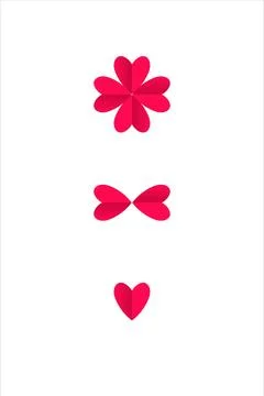 Simple clean card with hearts Stock Illustration
