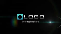 Simple Clean Dark Blue Light 3D Business Logo & Text Reveal Spin Animation Intro Stock After Effects