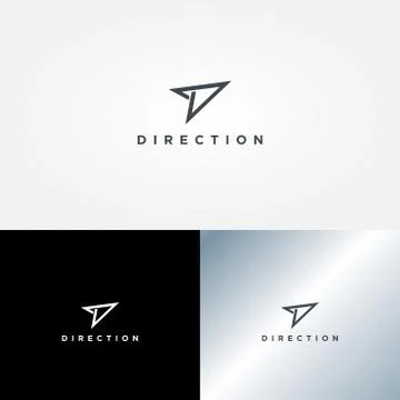 Simple Clean Direction Logo Sign Symbol Icon Stock Illustration