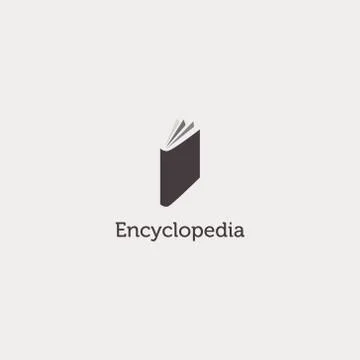 Simple Clean Encyclopedia Book Logo Sign Symbol Icon Stock Illustration