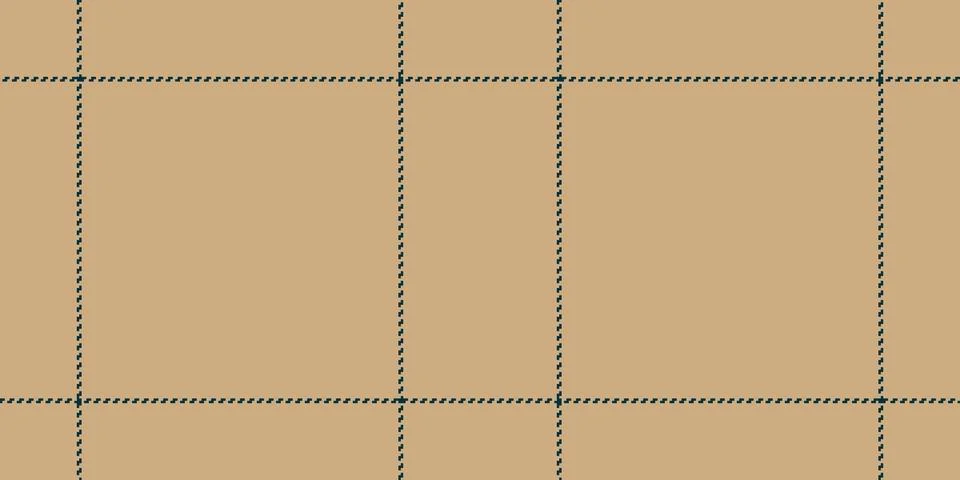 Simple, clean fabric texture featuring a plaid pattern of dark lines on a tan Illustrazione stock