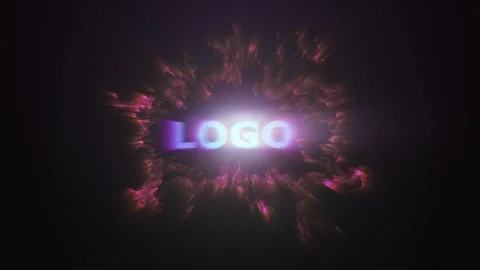 Simple clean glowing energetic splashes logo intro animation. Stock Footage 325025395