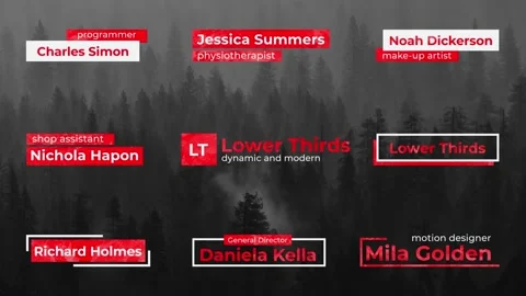 Simple Clean Lower Thirds ~ After Effects #145757706