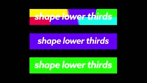 Simple Clean Shape Lower Thirds After Effects stock