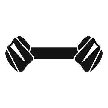 Simple, clean vector illustration of a dumbbell silhouette suitable for fitness Illustrazione stock