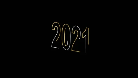Simple clear 2021 new year animation Vídeo Stock 142957137