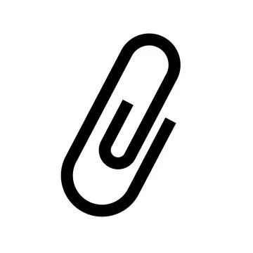 Simple clip silhouette icon. Vector. Stock Illustration