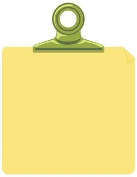 Simple Clipboard with Blank Paper Stock Illustration