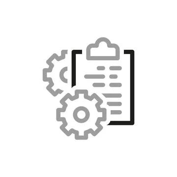 Simple of Clipboard Related Icons. Document settings. Vector illustration. Stock Illustration
