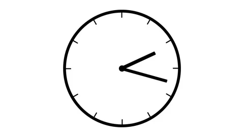 Simple clock animation on white background. 스톡 동영상 299837962