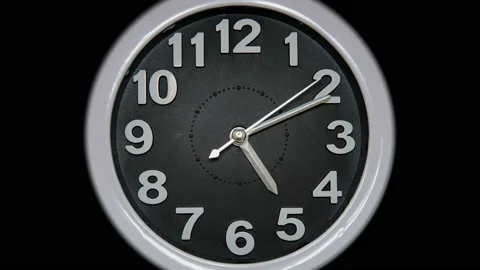 Simple clock dial close-up. Table busine... | Stock Video | Pond5