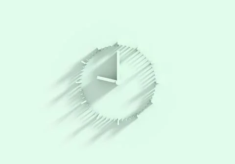 Simple clock face with arrows. 3D render Stock Illustration